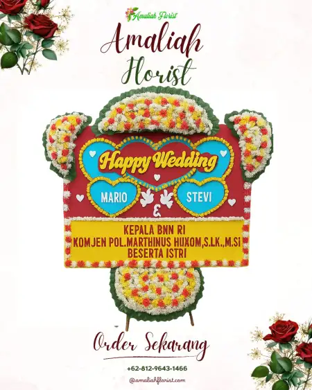 Papan Bunga Pernikahan Keputraan